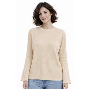 Women’s “Alice” Crew-Neck Back-Slit Ribbed Pullover Sweater – Size XS – NWT